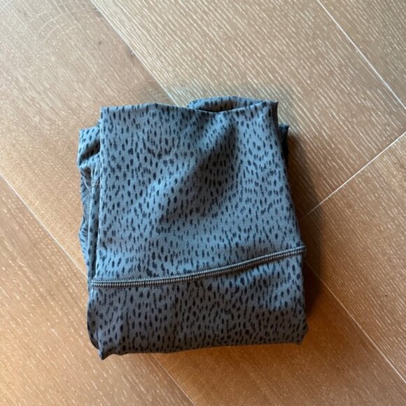 Lululemon Wunder Under Crop II Full-On Luon (Roll Down) – Dottie Dash Slate Blac - Picture 2 of 4